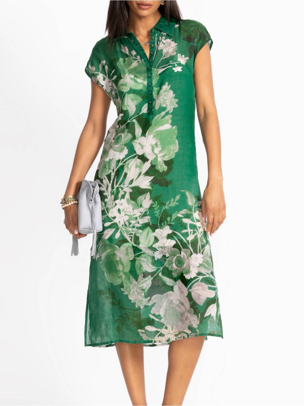 Johnny Was DOLMAN SHIRT DRESS w/ SLIP Size: XL NWT